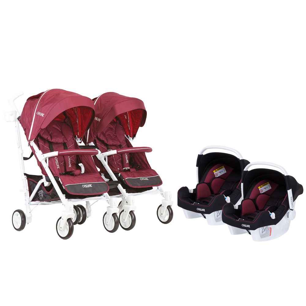 Casual Vista Twin Travel Sistem İkiz Bebek Arabası Purple