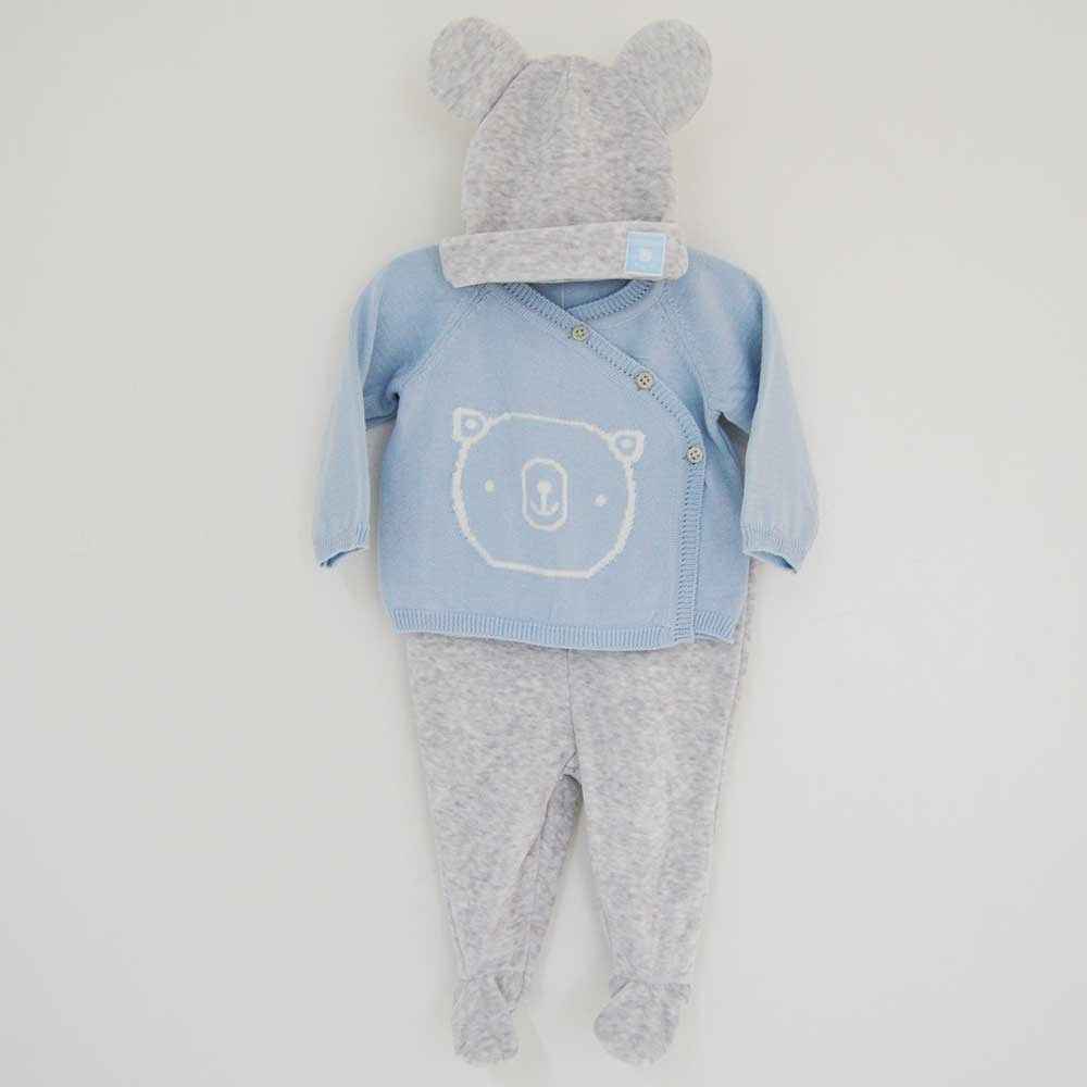 İdilbaby 9903 3'lü Bebek Takımı Mavi