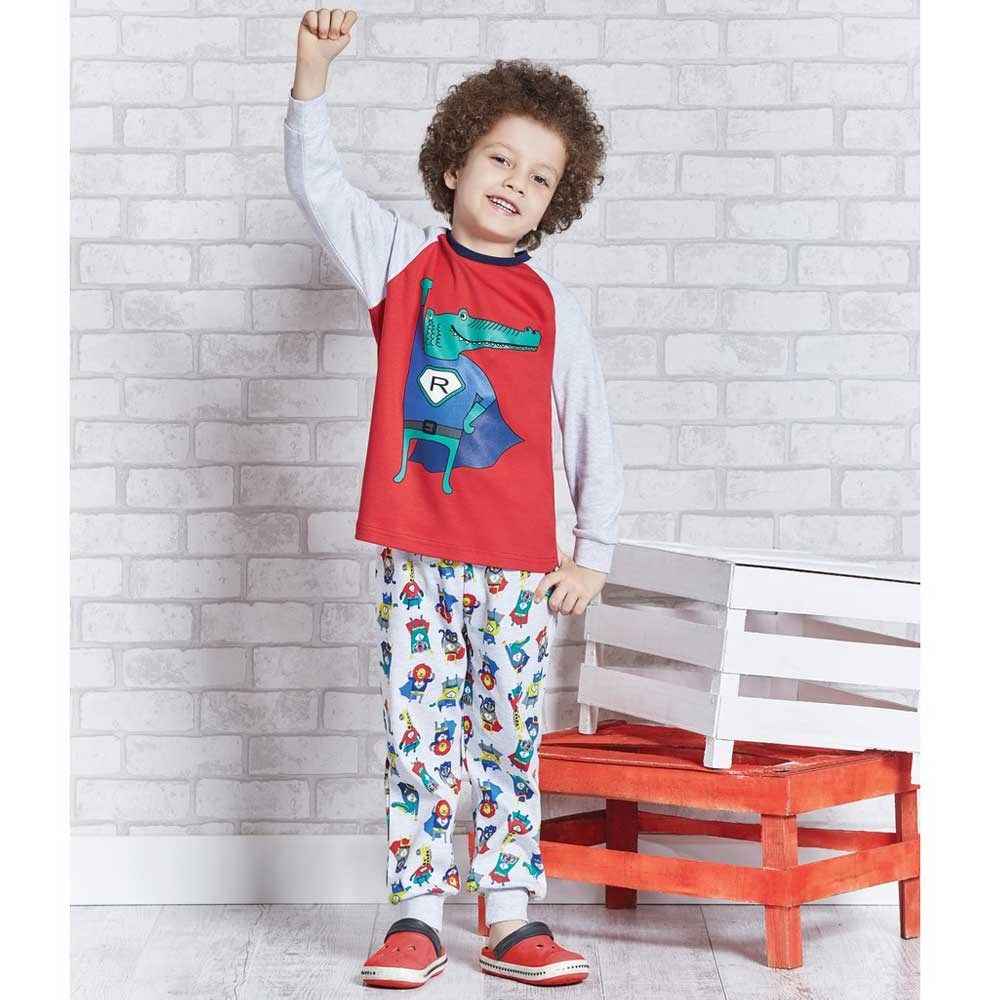 Roly Poly 1102 Çocuk Pijama Takımı Kırmızı