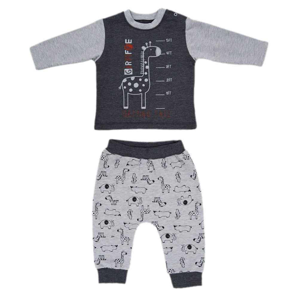 Bebetto K1538 Penye 2'li Pijama Takımı Gri