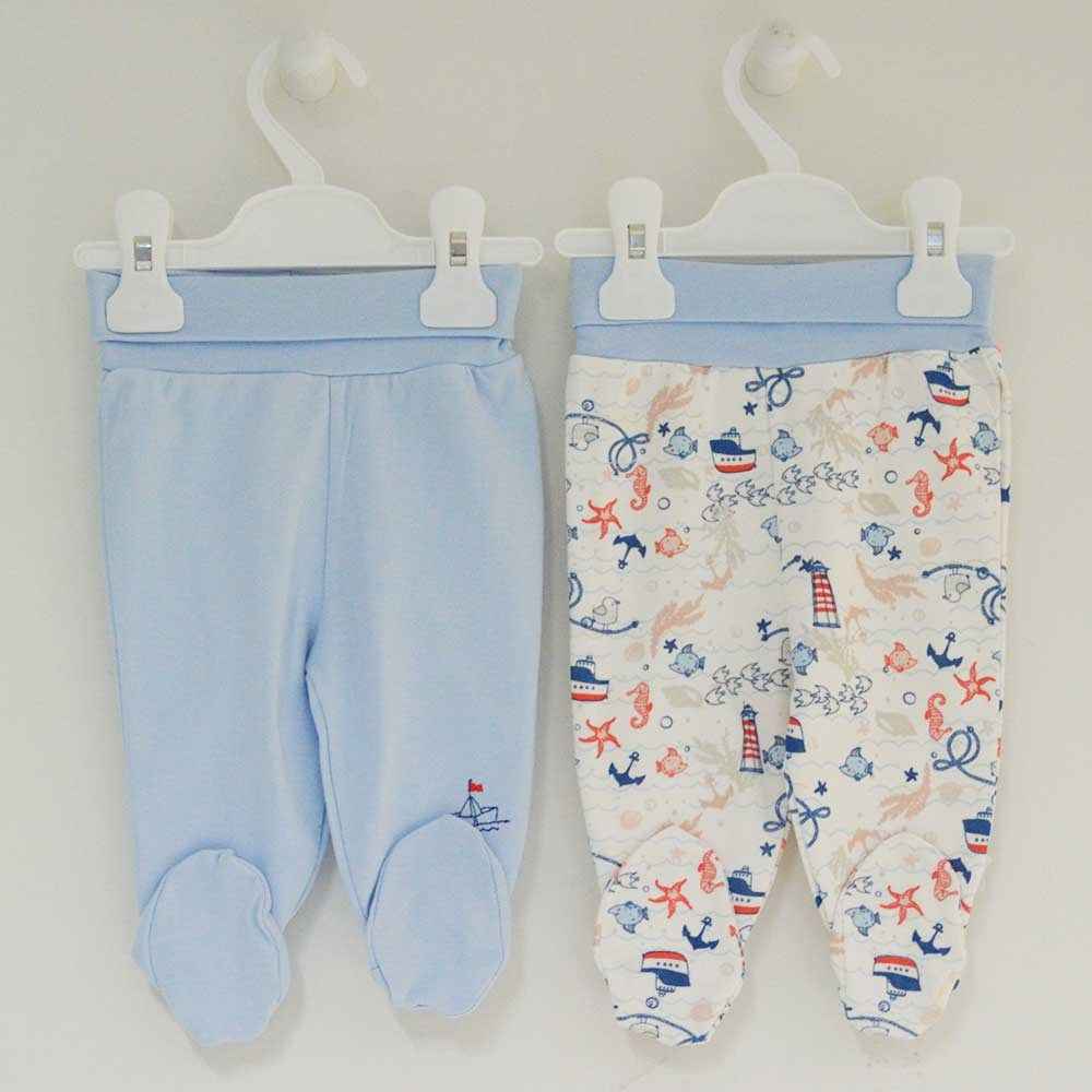 Bebetto T976 Patikli Bebek Pantolonu Mavi