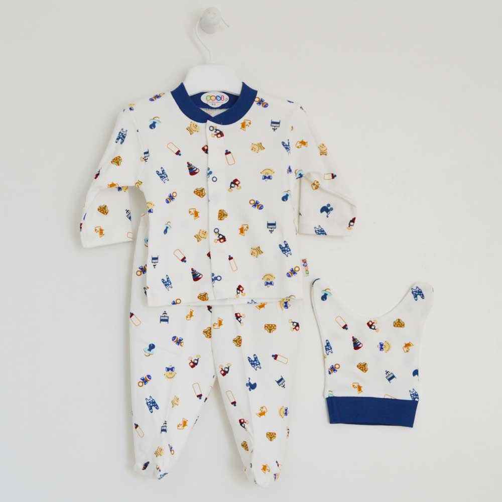 Sebi Bebe 2215 Bebek Pijama Takımı Lacivert