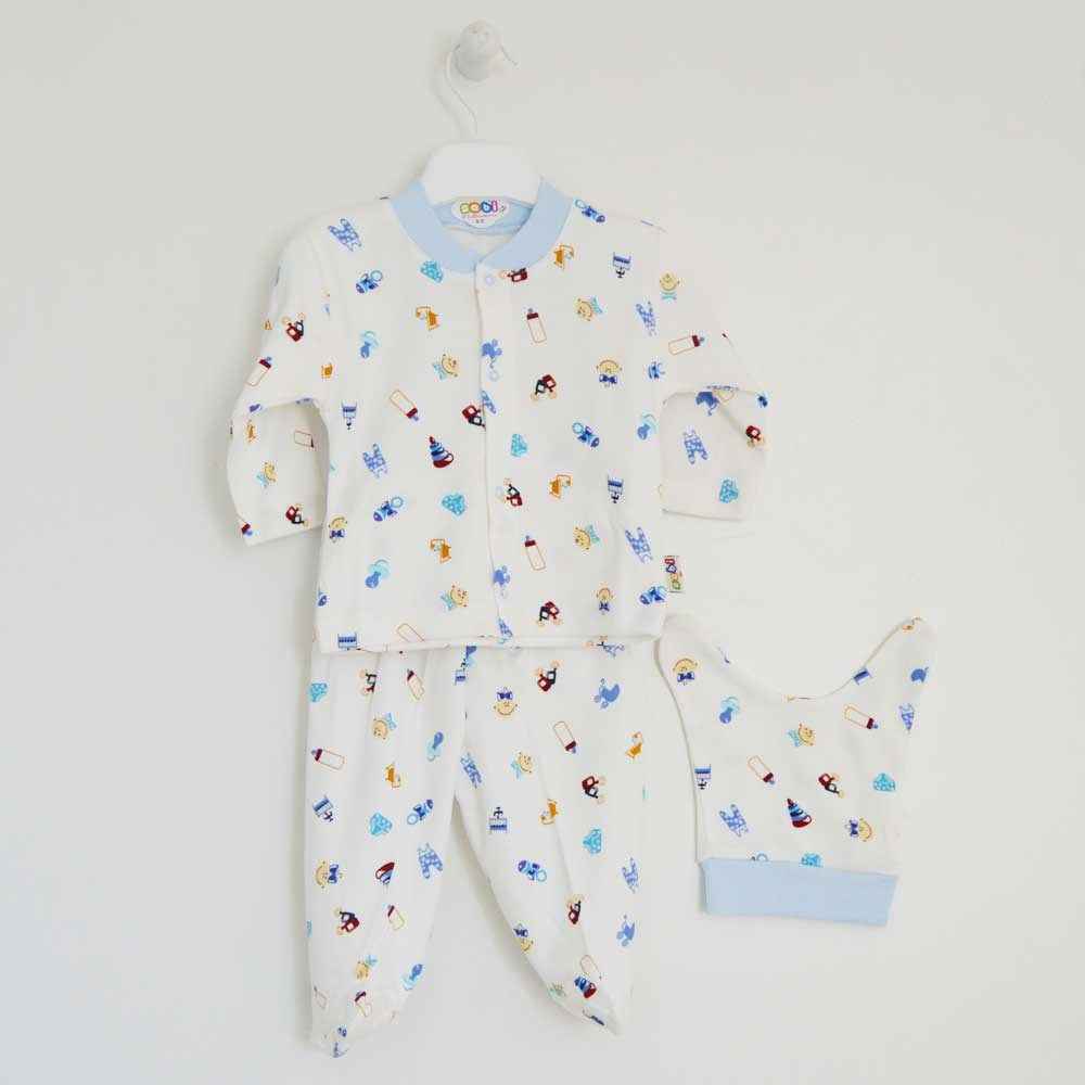 Sebi Bebe 2215 Bebek Pijama Takımı Mavi