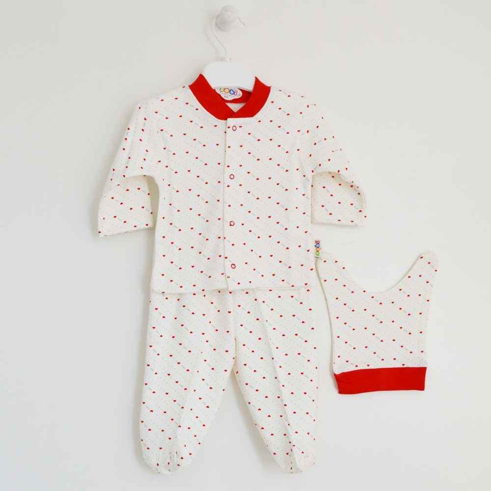 Sebi Bebe 2205 Bebek Pijama Takımı Kırmızı