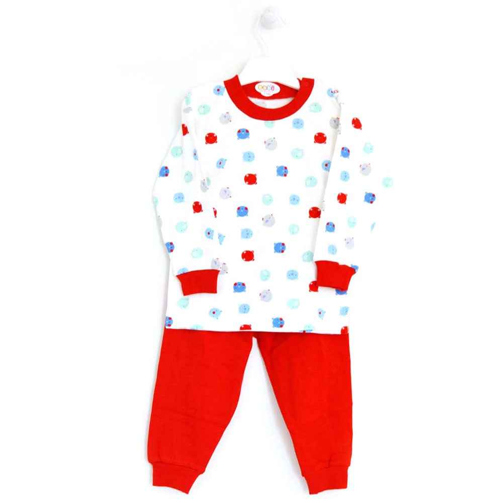 Sebi Bebe 2210 Çocuk Pijama Takımı Kırmızı