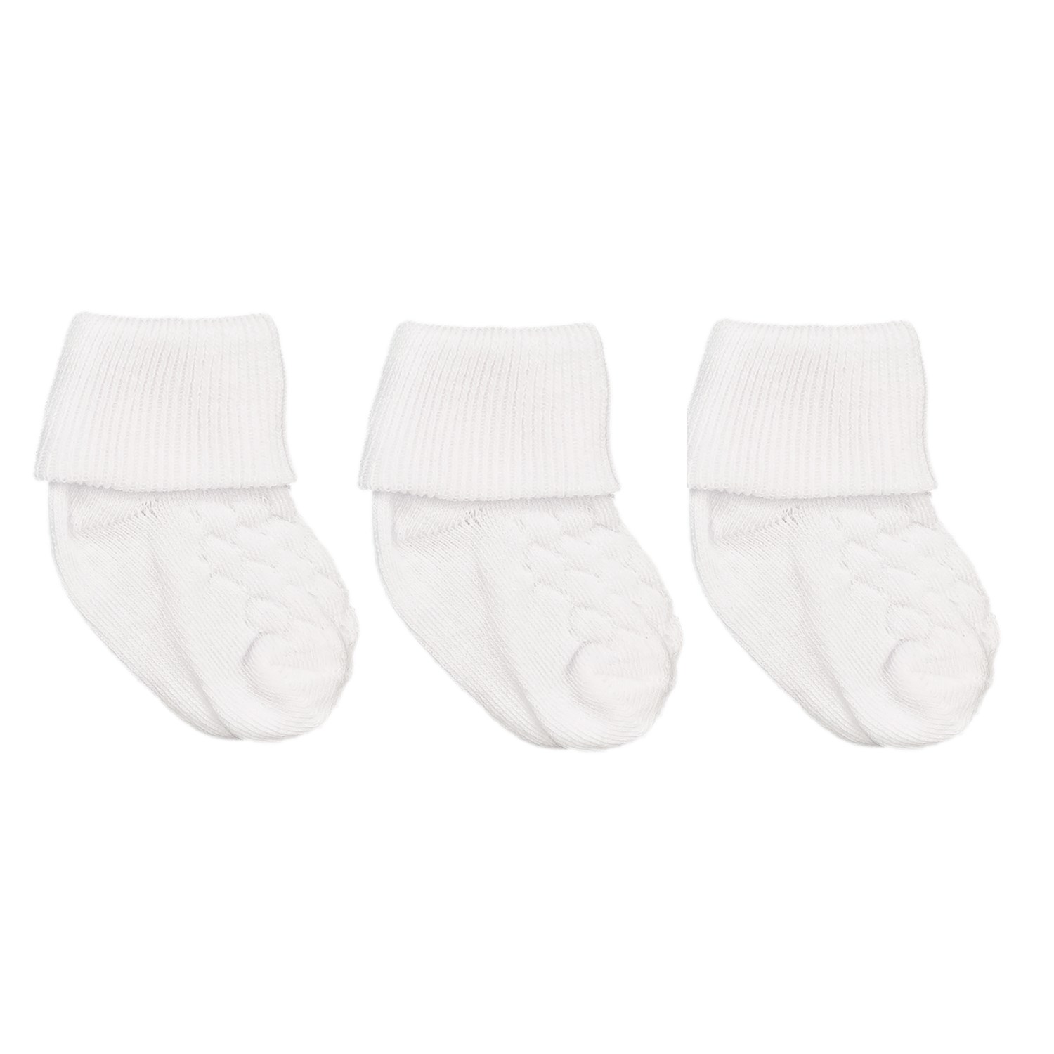 Sebi Bebe B120 3lü Bebek Çorabı  Beyaz
