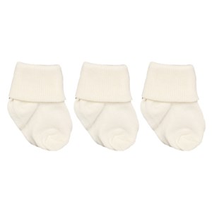 Sebi Bebe B120 3lü Bebek Çorabı  Krem