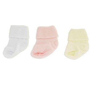 Sebi Bebe B120 3lü Bebek Çorabı  Krem-Pembe