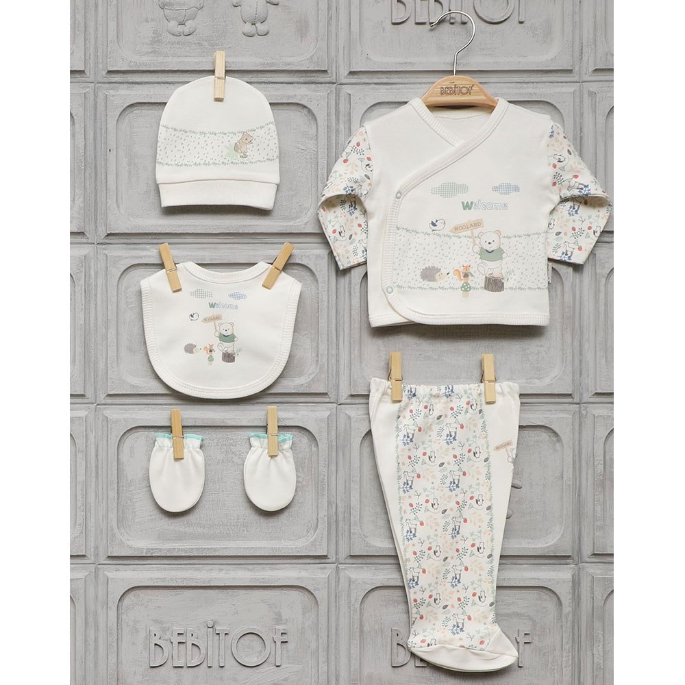 Bebitof 786 5'li Bebek Zıbın Seti Yeşil