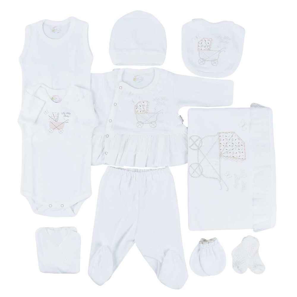 Bebitof 829 10'lu Hastane Çıkış Seti Krem