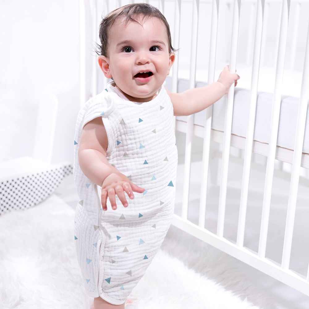 Momeasy Müslin Uyku Yeleği Mavi