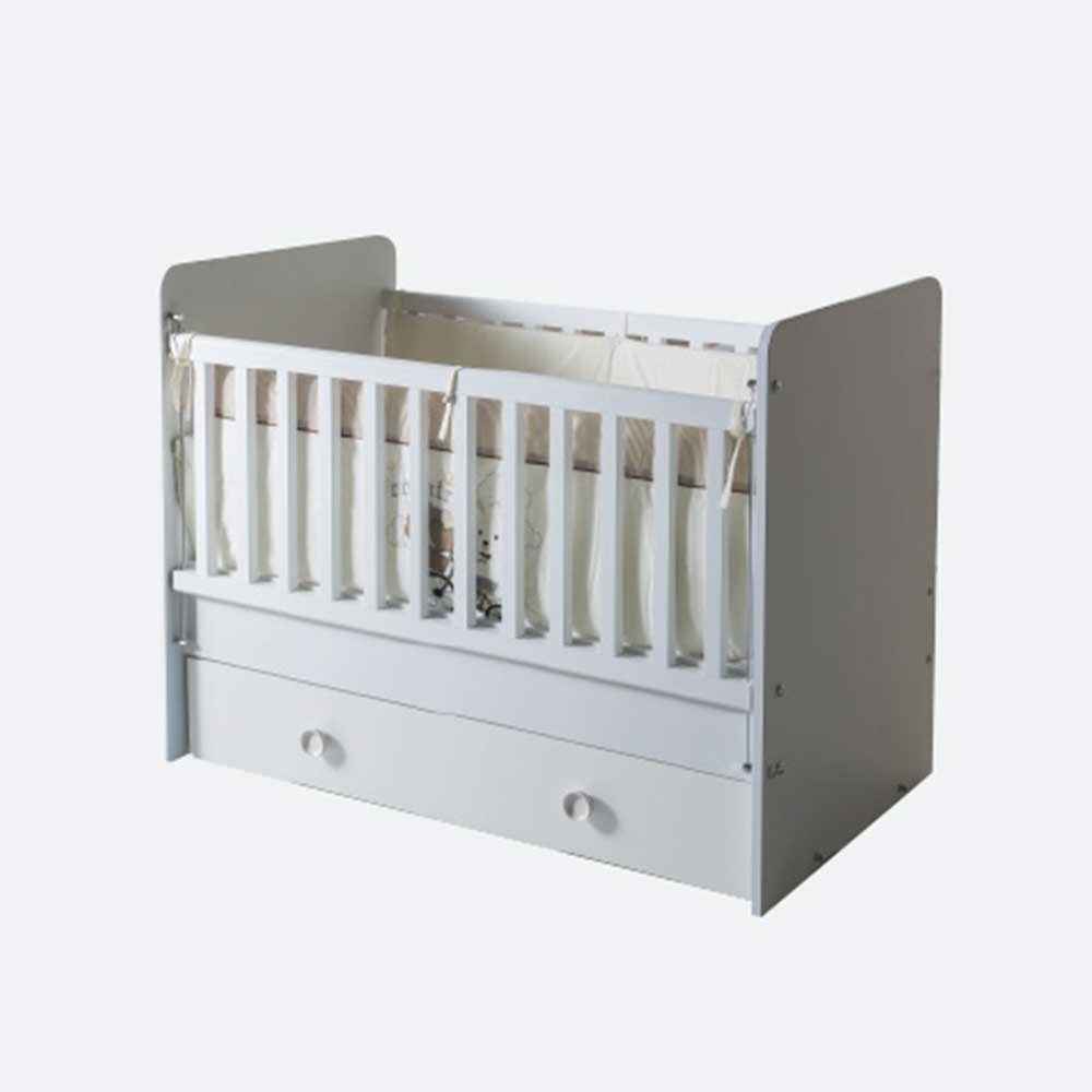 Gencecix Latte Baby Bebek Odası Sallanır Beşik 60x120 Cm Beyaz