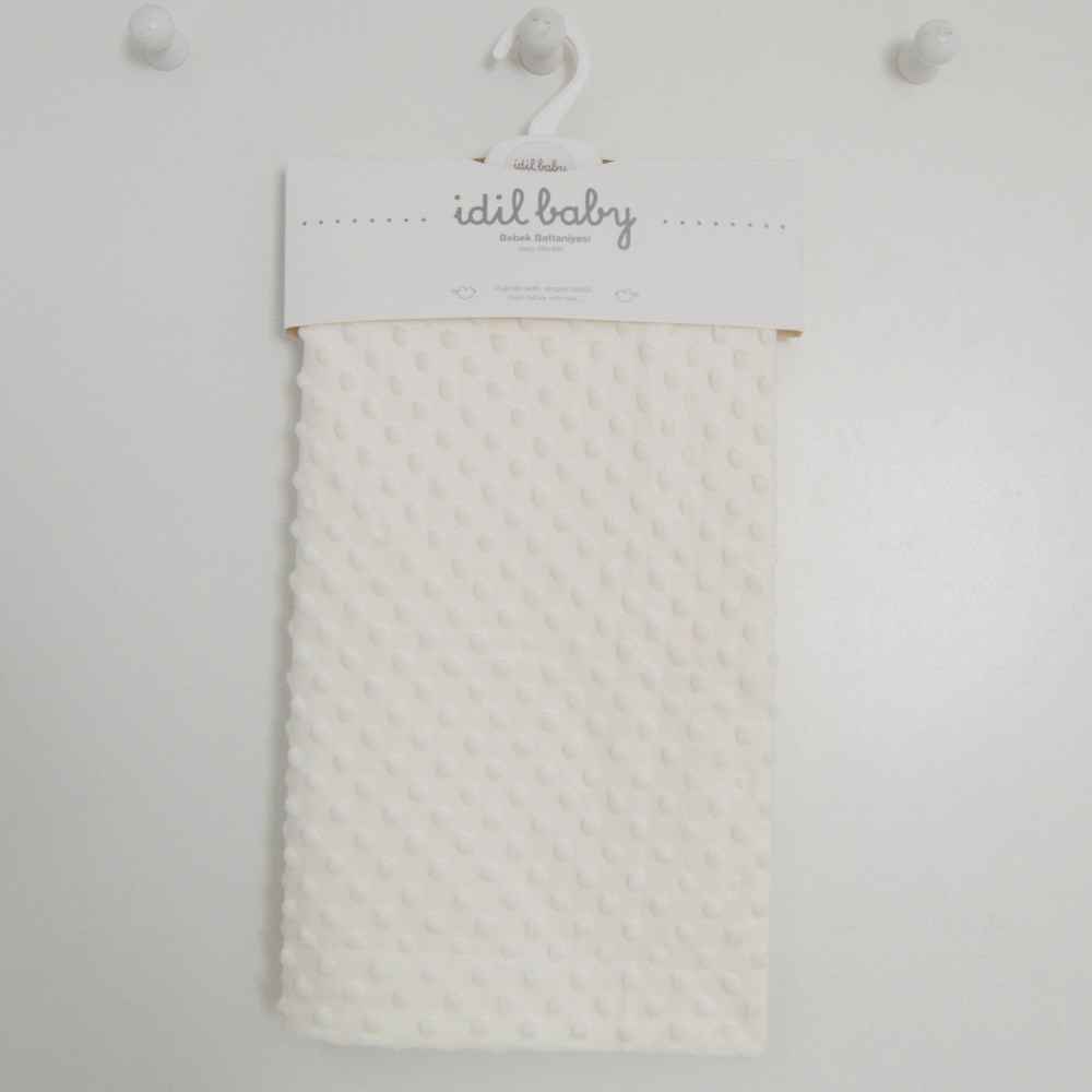 İdil Baby 10450 Ponpon Bebek Battaniyesi Krem
