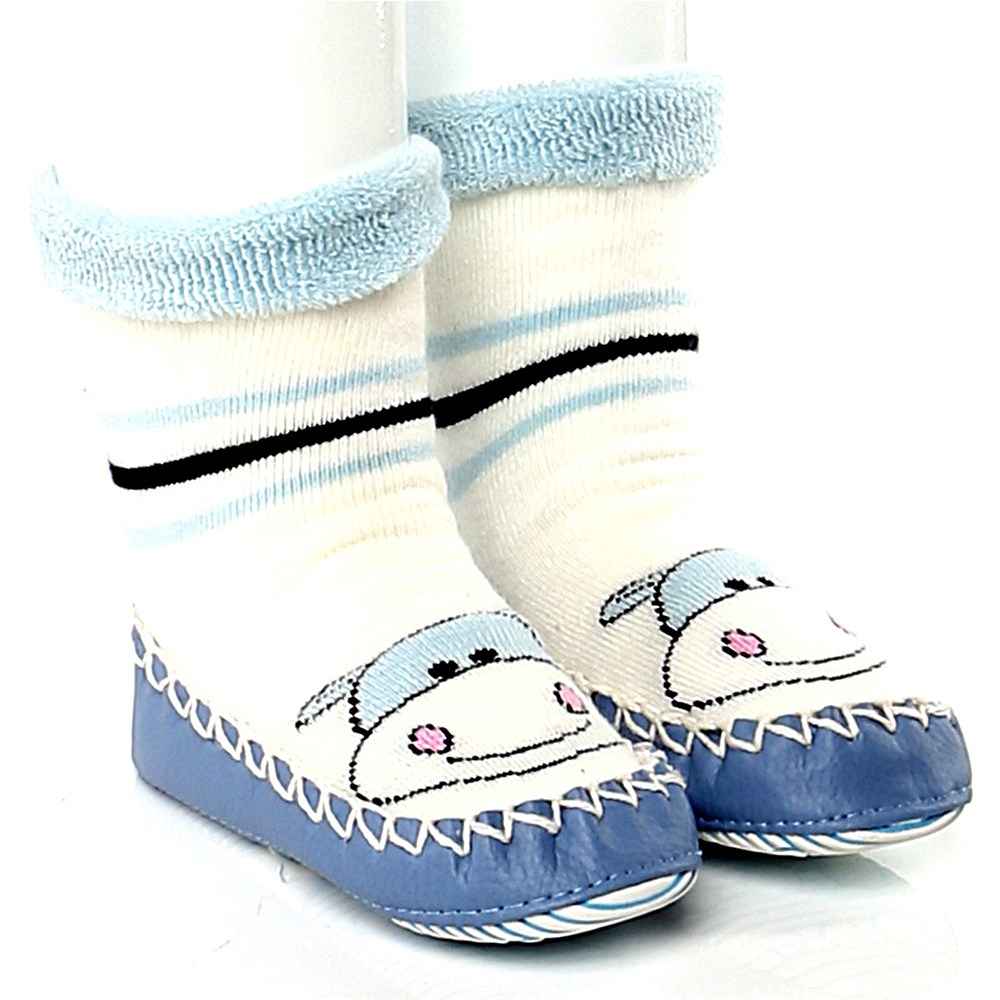 Funny 2506 Bebek Çarık Çorap Mavi