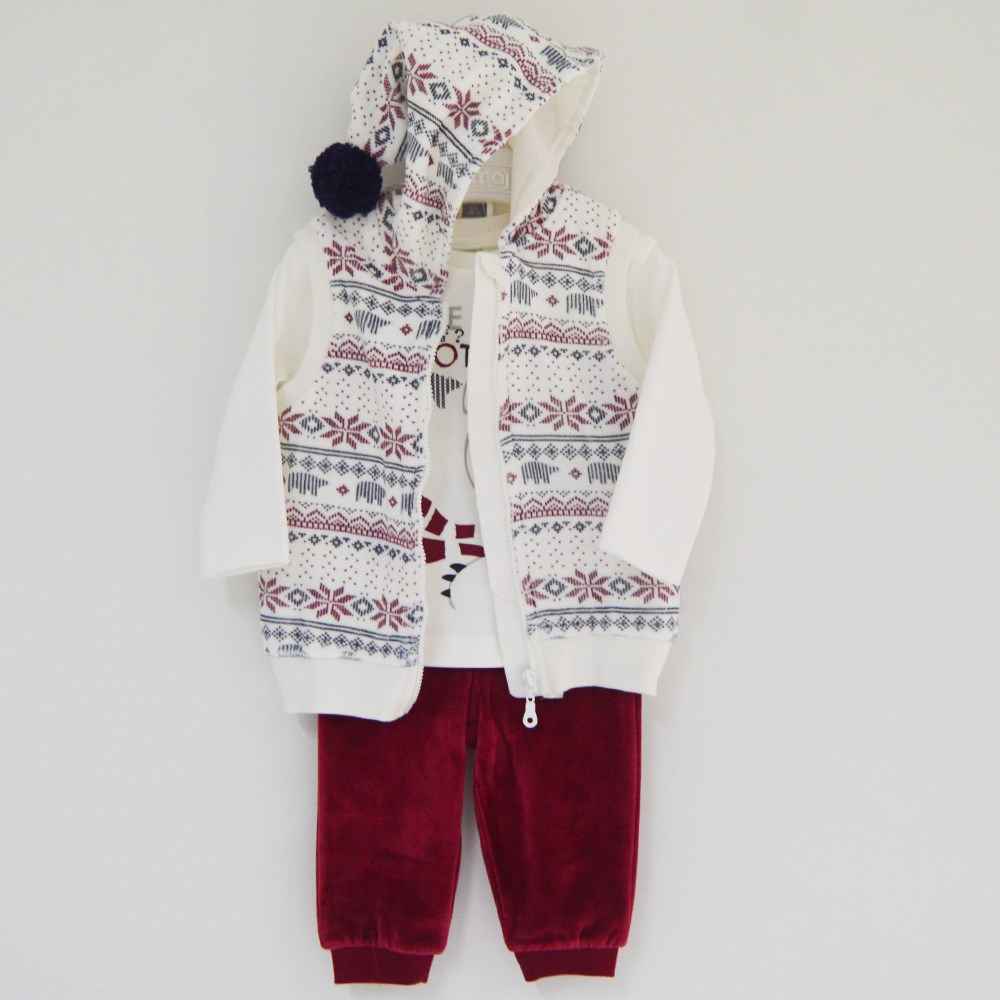 İmaj 0393 3lü Bebek Takımı Bordo