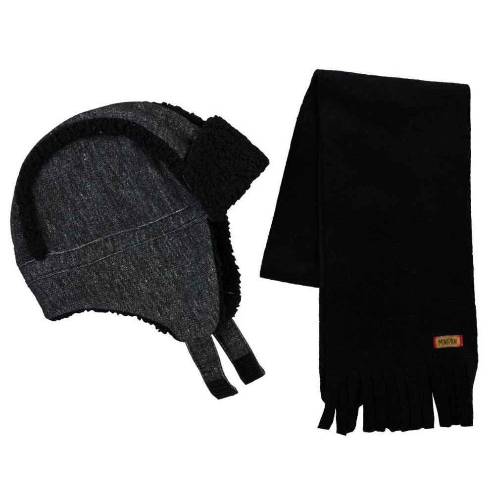 Bebepan 9772 Plane Kaşkol Takım Siyah