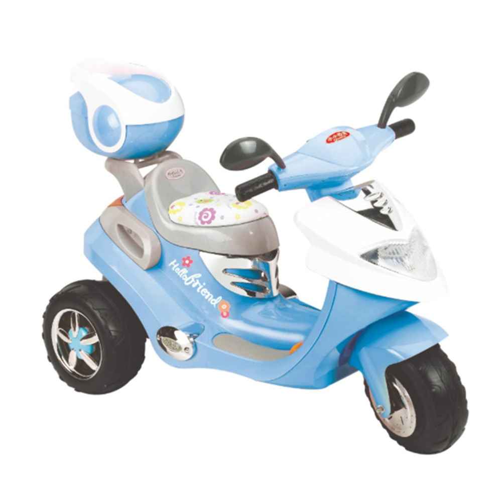 Rollplay W326E Classic Scooter Akülü Motor Mavi Fiyatı İlke Bebe