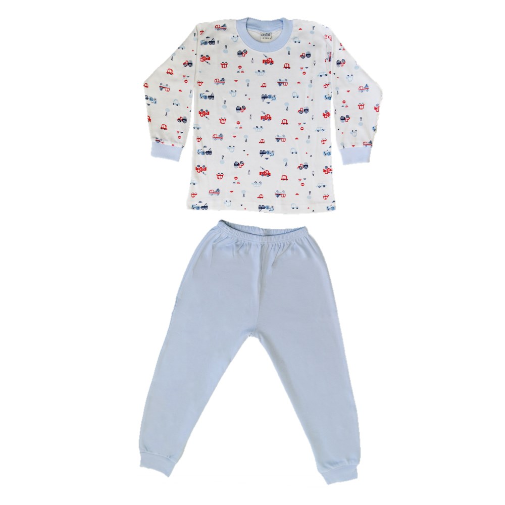 Sebi Bebe 2501 Çocuk Pijama Takımı Mavi