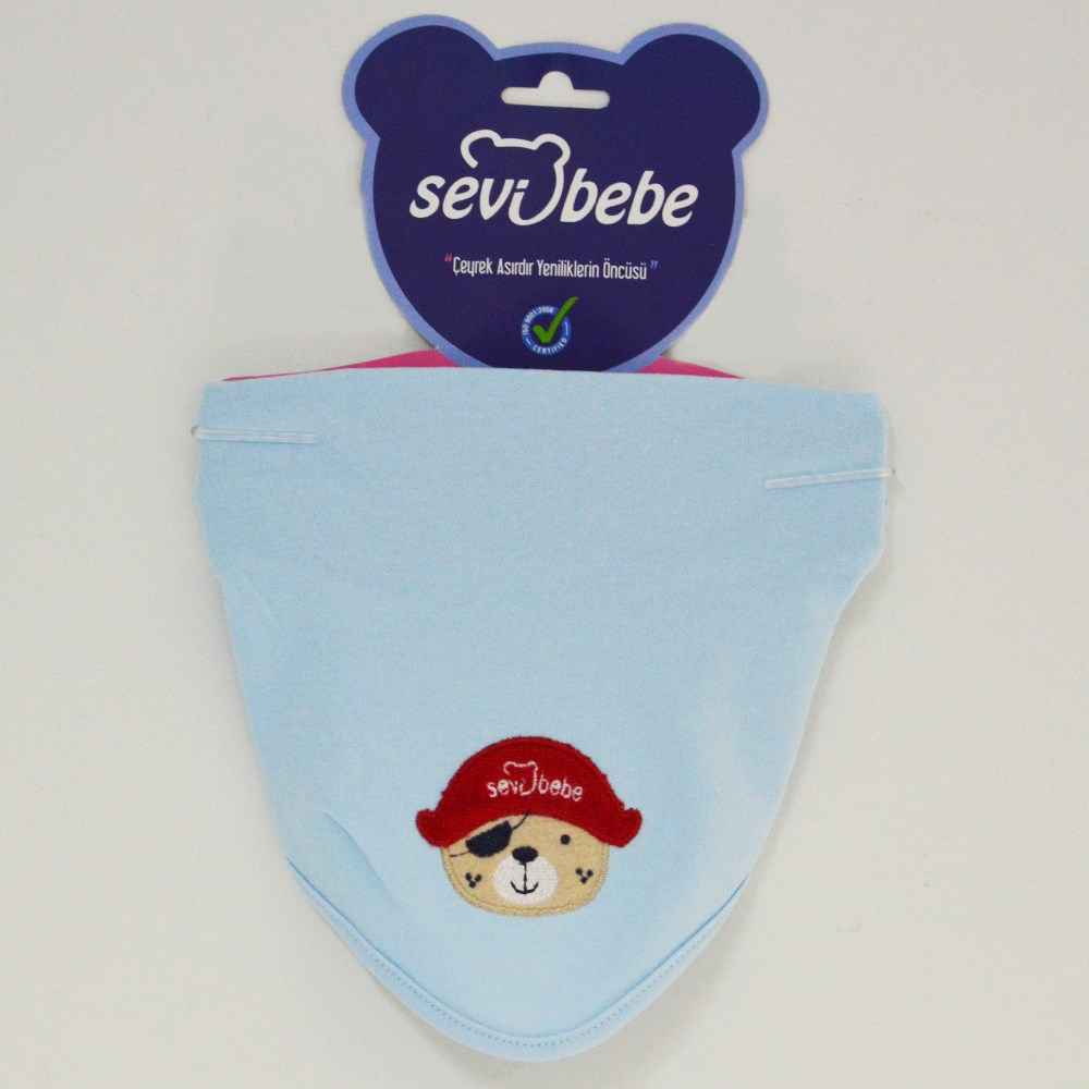Sevi Bebe 12014 Bebek Fular Önlük Mavi Fiyatı İlke Bebe