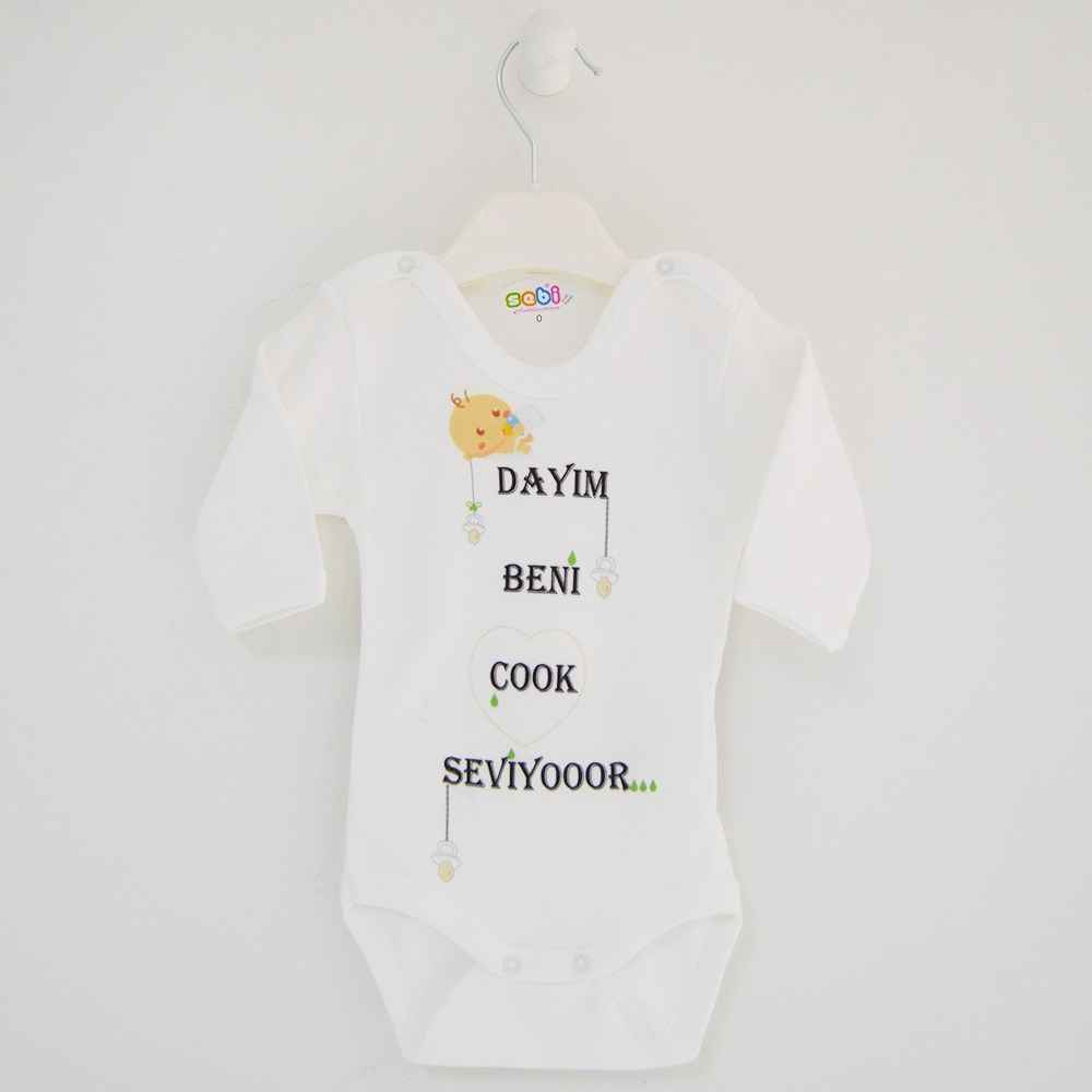 Sebi Bebe 5904 Baskılı Bebek Body Krem