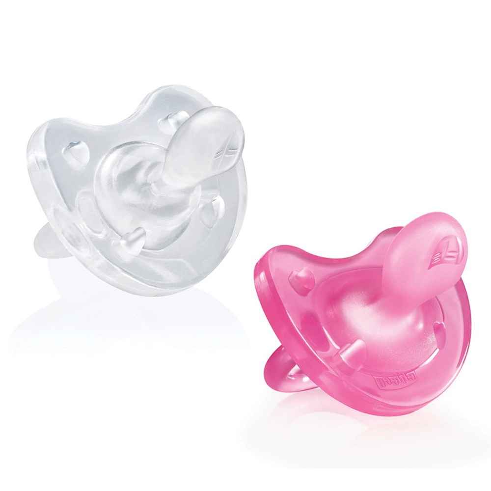 Chicco Physio Soft Silikon Emzik 2'Li 0-6 Ay Pembe