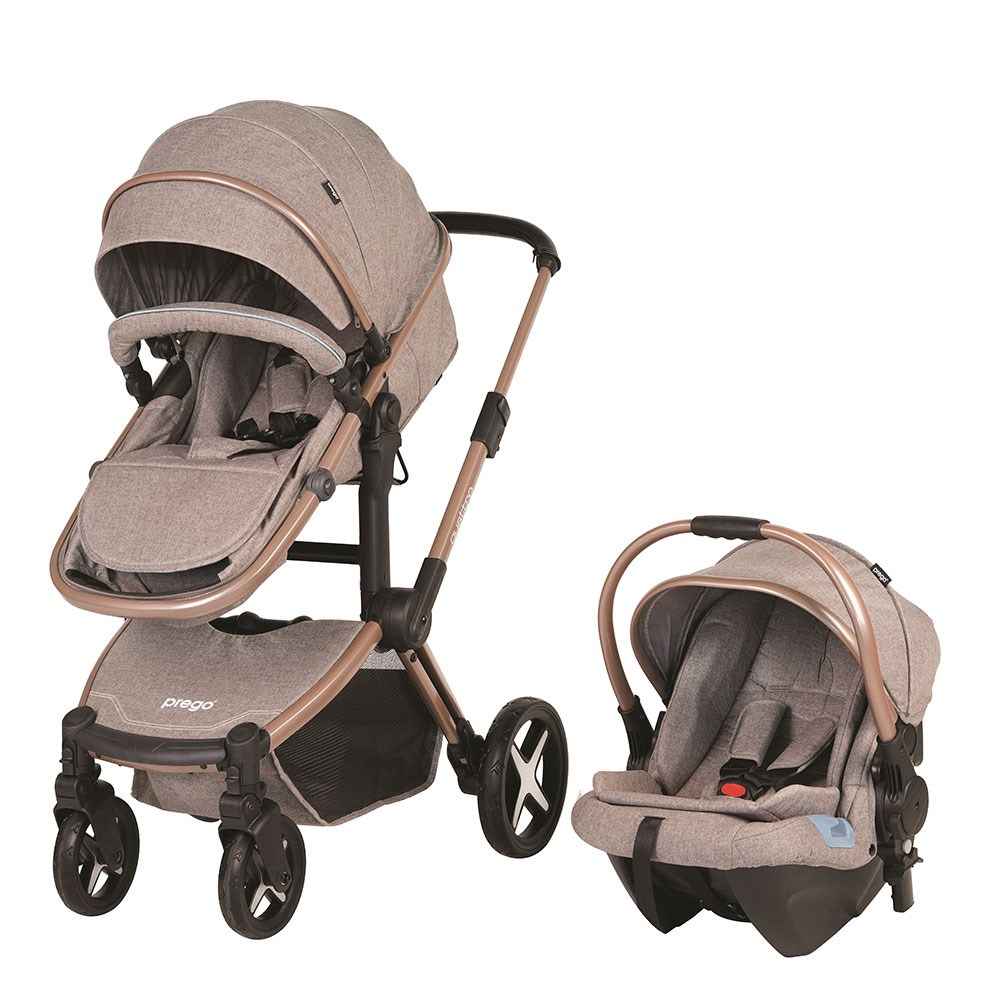 Prego 2086 Quattro Travel Bebek Arabası Bej