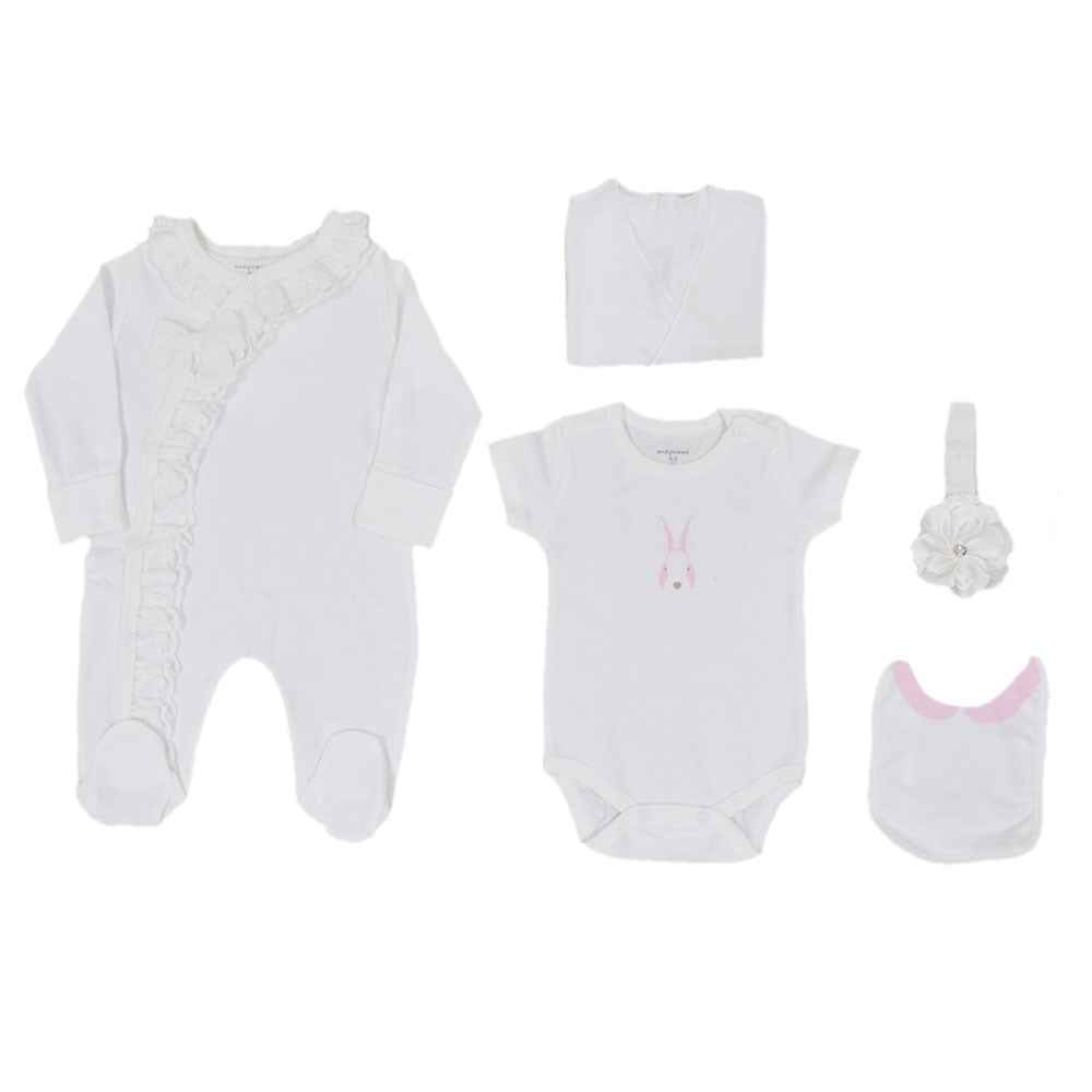 Andywawa AC8270 Millie Rabbit Hastane Çıkışı 5li Set Ekru