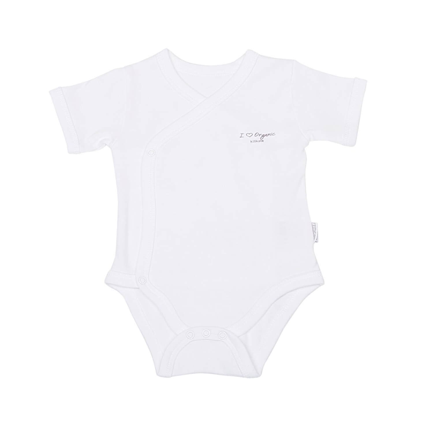 Kiti Kate S77145 Organik Kısa Kollu Bebek Body Beyaz