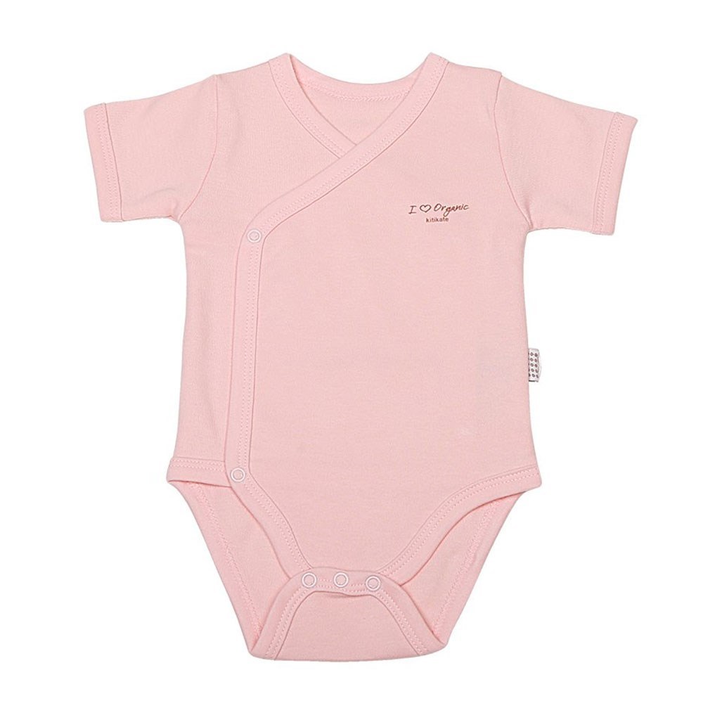 Kiti Kate S77145 Organik Kısa Kollu Bebek Body Pembe