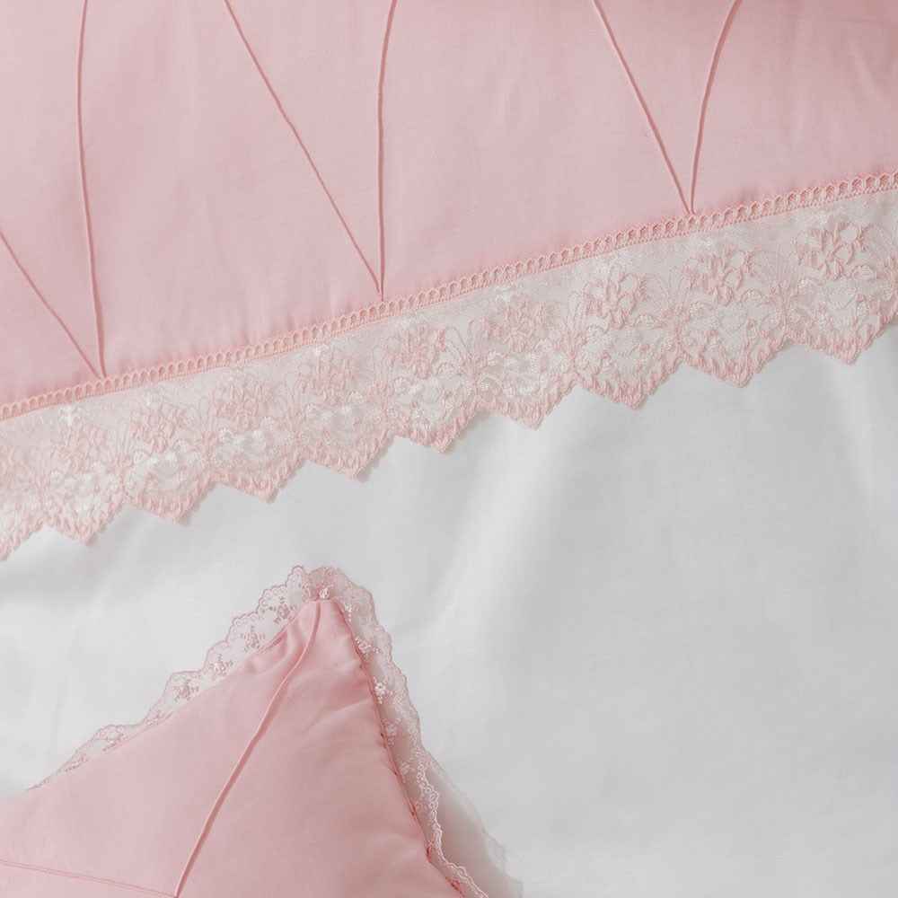 Mini Baby Nervür Bebek Uyku Seti 10 Parça 70x130 cm Pembe