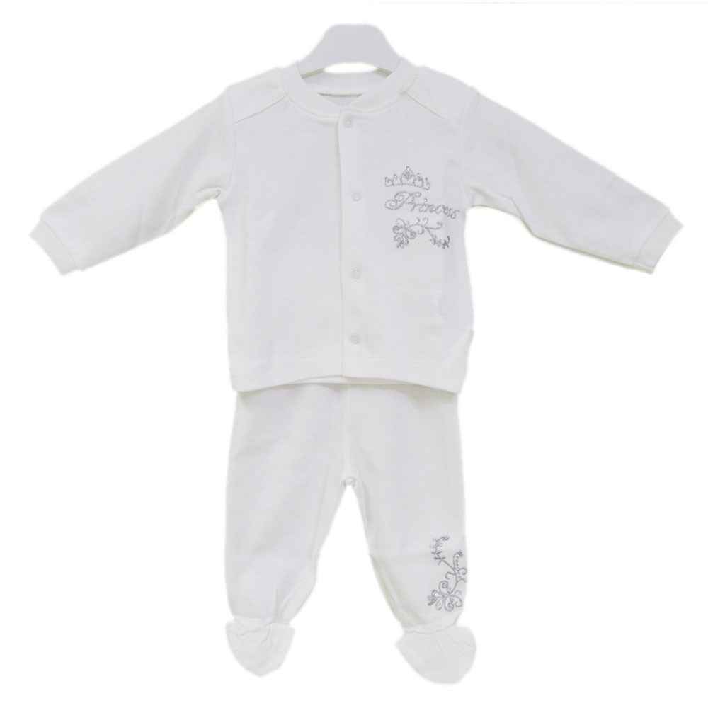 Bebetto F961 Penye Bebek Pijama Takımı Ekru