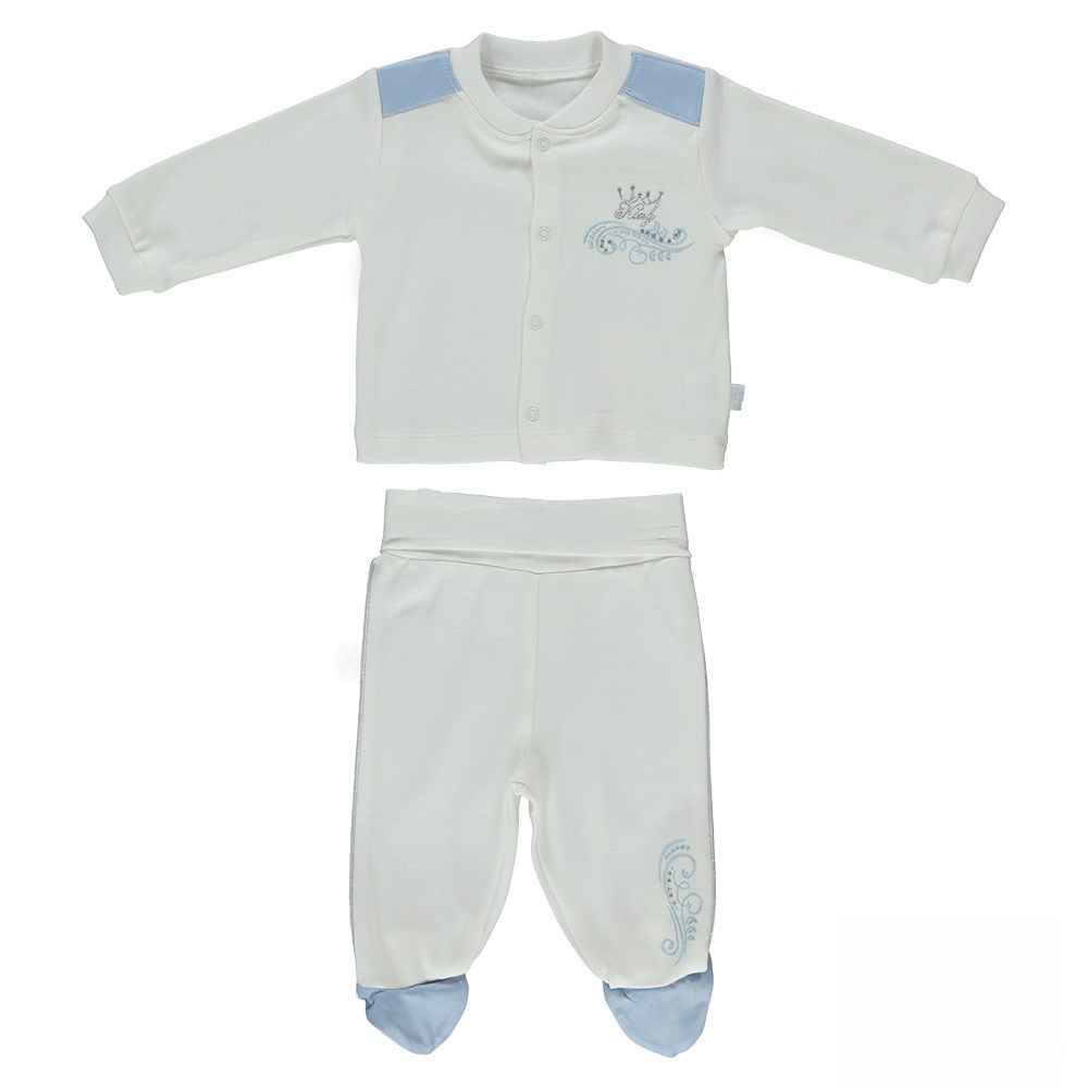 Bebetto F942 Penye Bebek Pijama Takımı Mavi