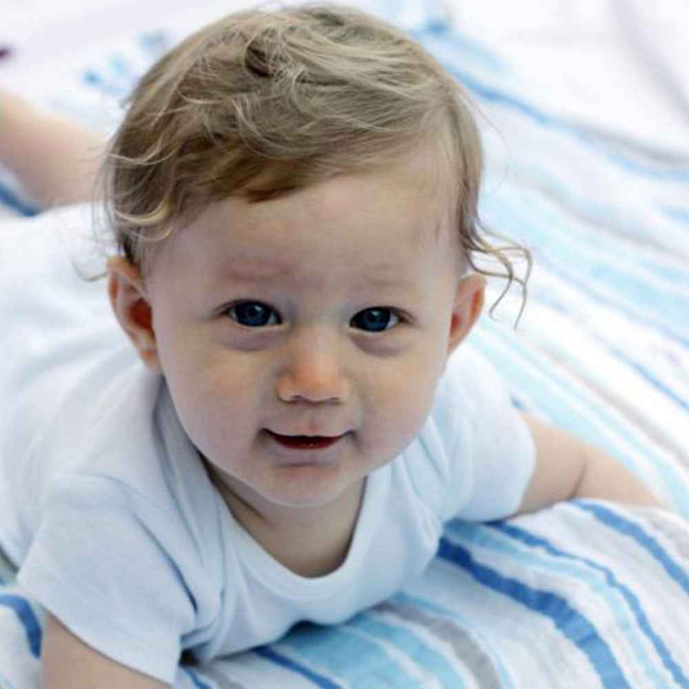 Momeasy İkili Müslin Örtü 100x120  Mavi