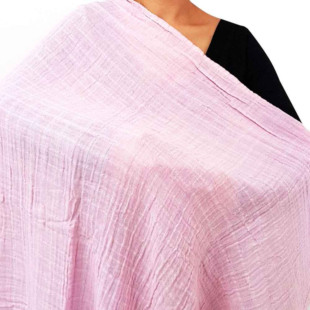 Momeasy Tekli Müslin Örtü 100x120 cm Pembe