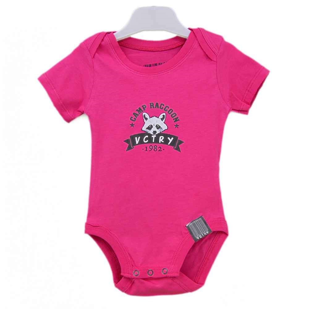 Victory Raccoon Kısa Kollu Bebek Body 86381 Fuşya