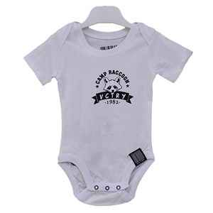 Victory Raccoon Kısa Kollu Bebek Body 86381 Beyaz