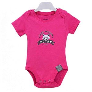 Victory Raccoon Kısa Kollu Bebek Body 86381 Fuşya