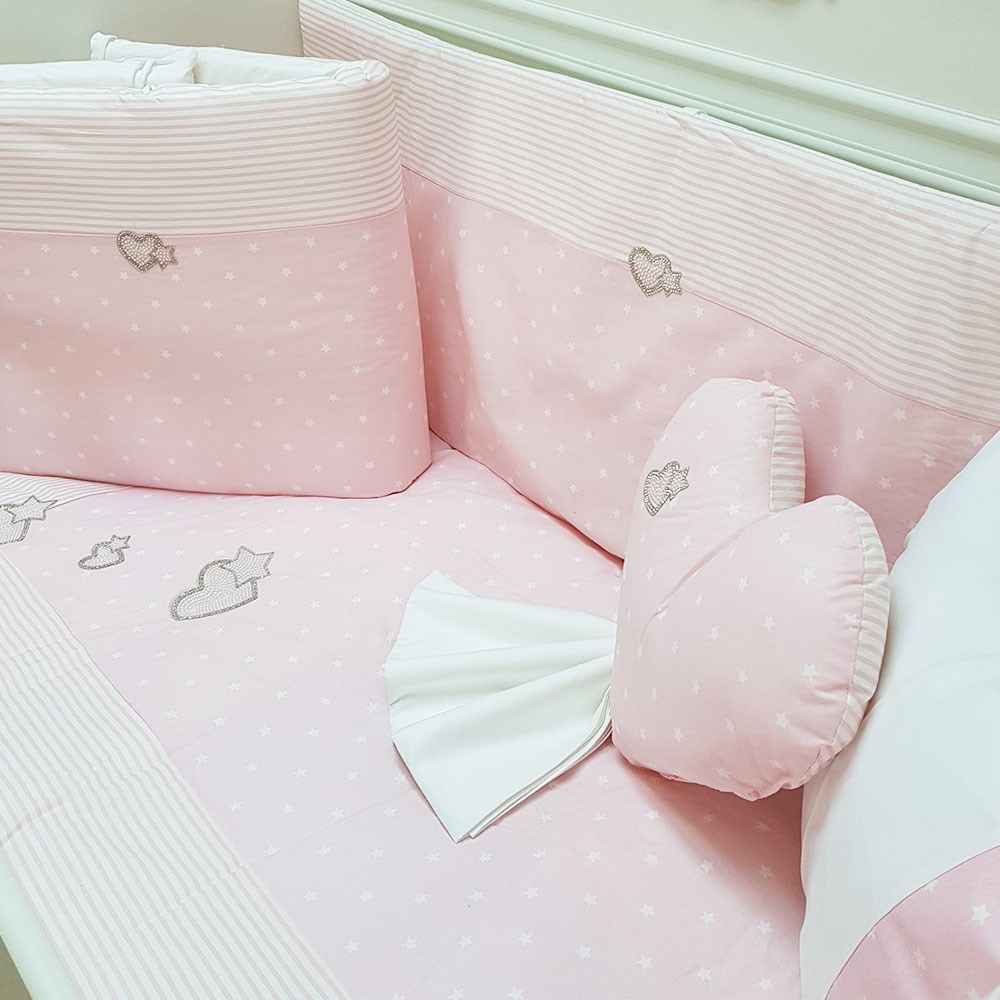 Eda Baby 7001 Opal 8 Parça Bebek Uyku Seti Pembe