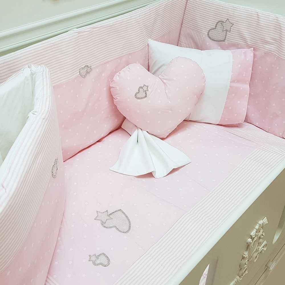 Eda Baby 7001 Opal 8 Parça Bebek Uyku Seti Pembe