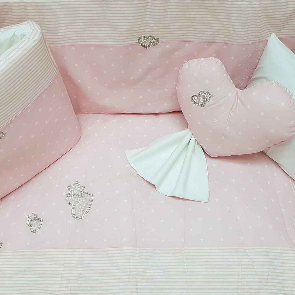 Eda Baby 7001 Opal 8 Parça Bebek Uyku Seti Pembe