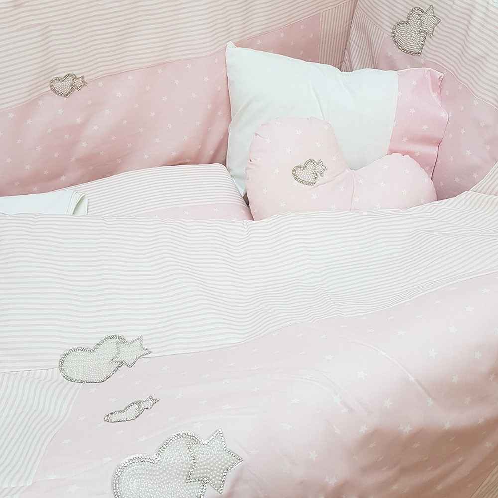 Eda Baby 7001 Opal 8 Parça Bebek Uyku Seti Pembe