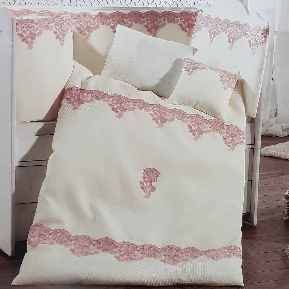 Eda Baby 7004 Lal 8 Parça Bebek Uyku Seti Pembe
