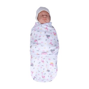 Sevi Bebe İnterlok Bebek Kundak 118 Beyaz-Gri
