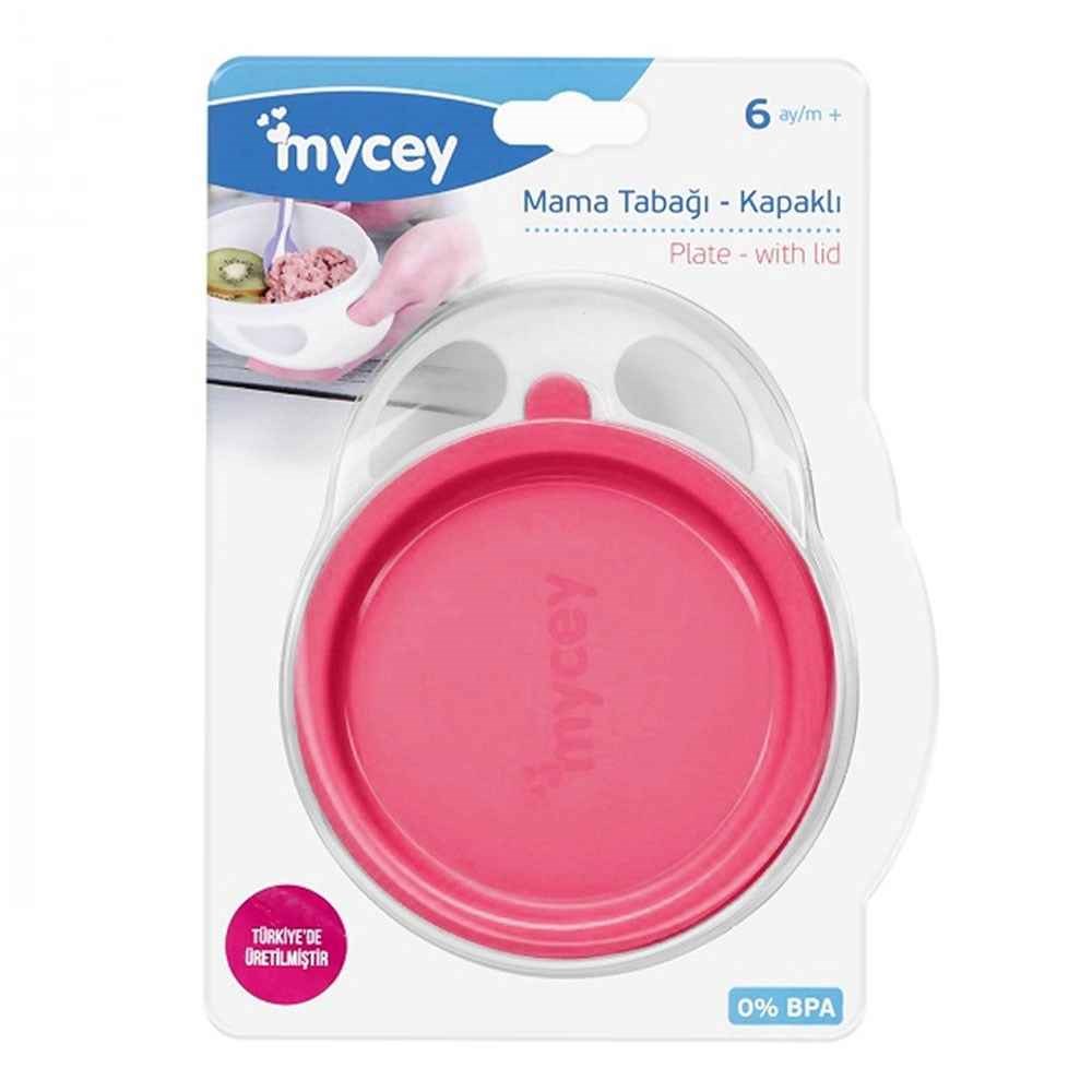 Mycey Kapaklı Mama Tabağı Pembe