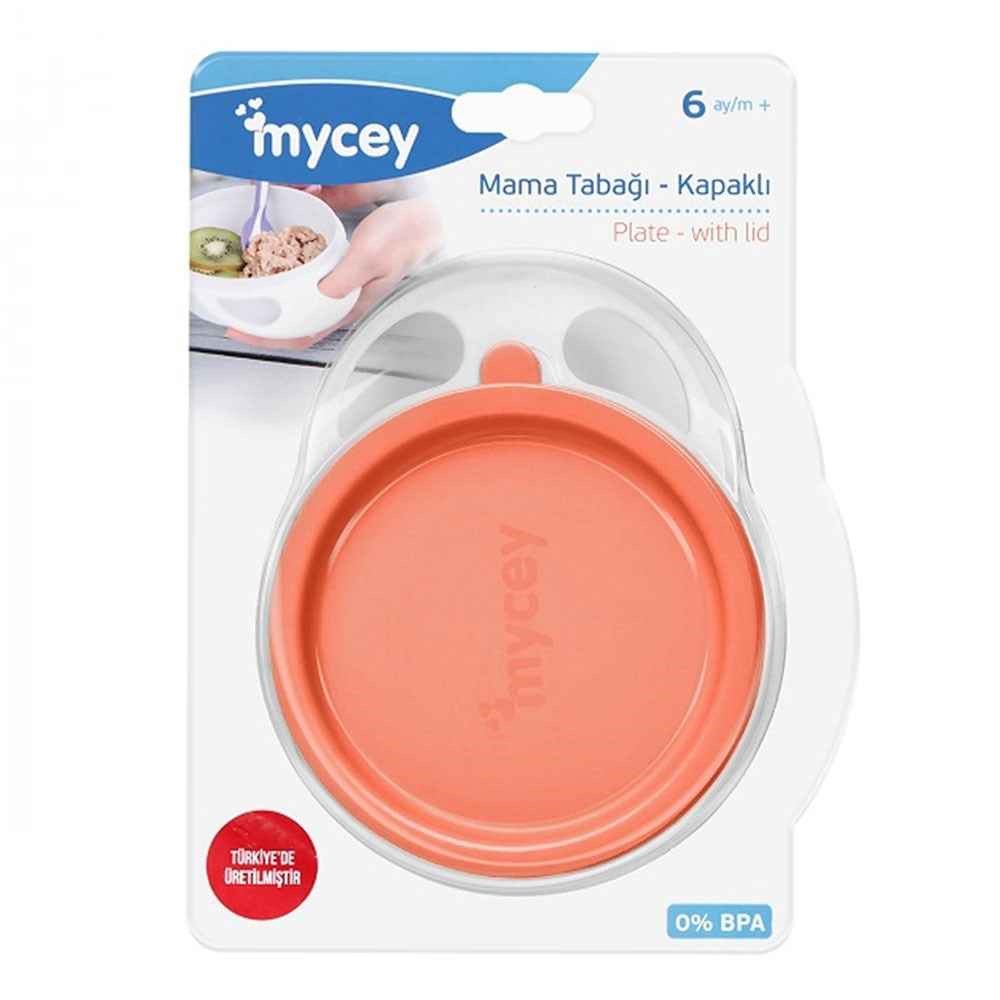 Mycey Kapaklı Mama Tabağı Turuncu