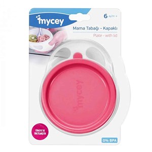 Mycey Kapaklı Mama Tabağı Pembe