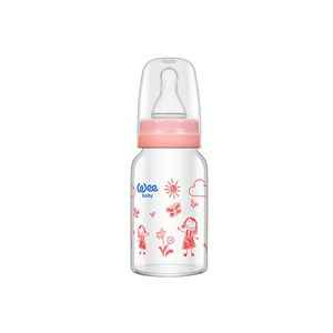 Wee Baby Isıya Dayanıklı Cam Biberon 120 ml Pembe