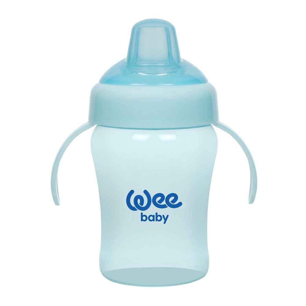 Wee Baby 775 Akıtmaz Kulplu Bardak 240 ml Mavi