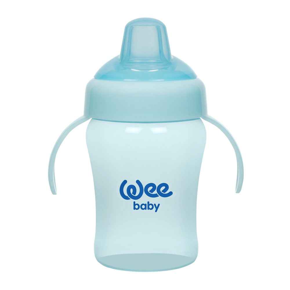 Wee Baby 775 Akıtmaz Kulplu Bardak 240 ml Mavi