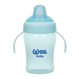 Wee Baby 775 Akıtmaz Kulplu Bardak 240 ml Mavi